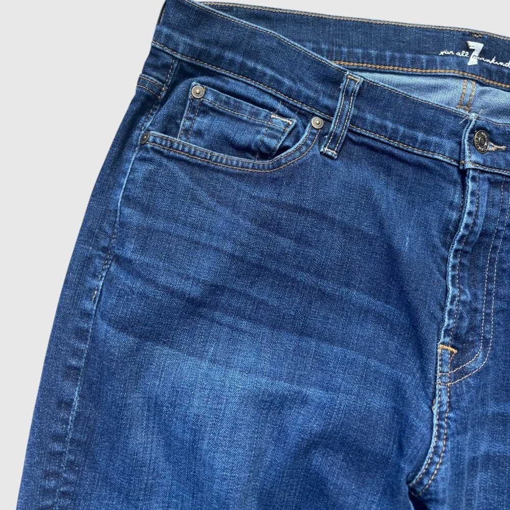 7 For All Mankind Standard Straight Leg Jeans Men's 36x30 Medium Blue Wash